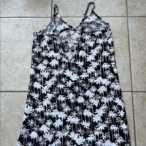 womens Trouve Palm Tree Straight Coverup / Pajama Dress Small